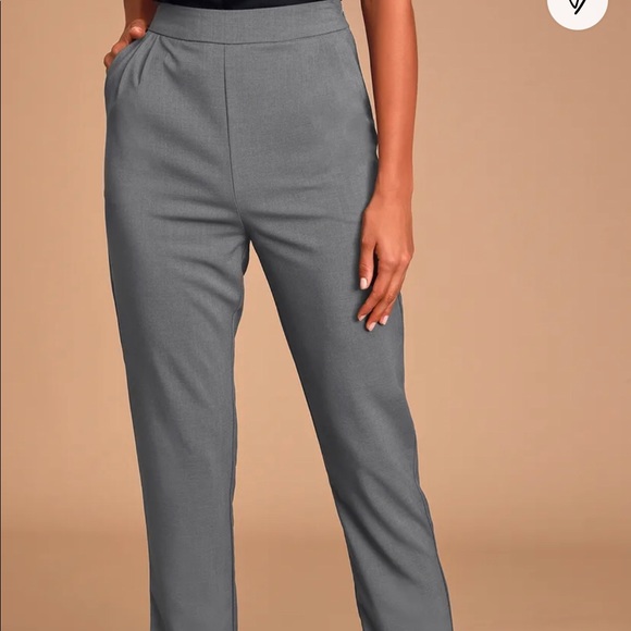 Lulus Pants - Lulus Grey Trouser Pants Large